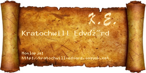 Kratochwill Edvárd névjegykártya